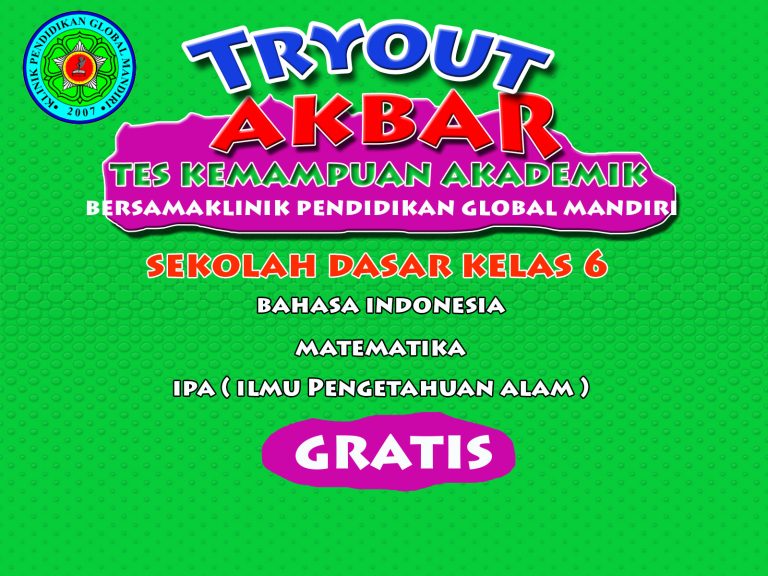 TRYOUT TKA SD KELAS 6